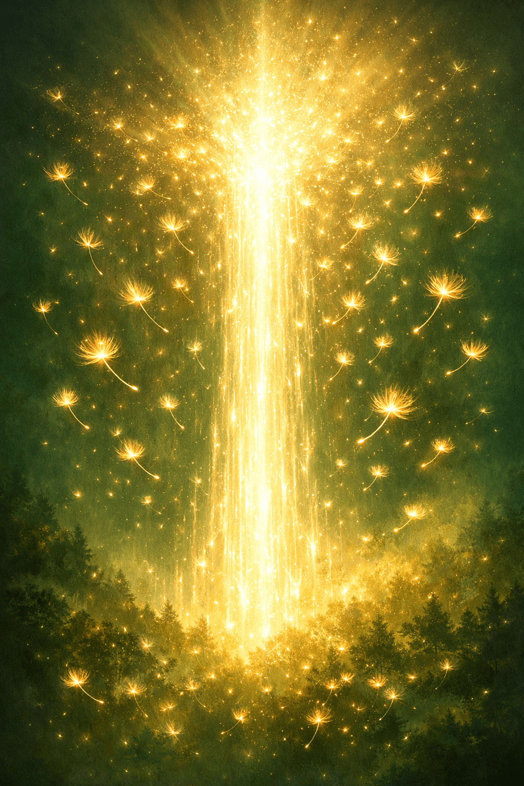 A monolithic tower of light shattering into thousands of sovereign glowing nodes